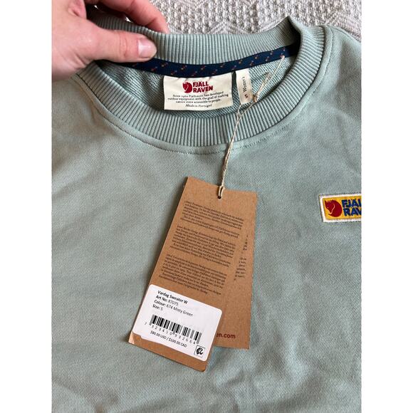 FALL Fjall Raven Vardag Sweater in Misty Green, size S, NWT Gorpcore - Picture 8 of 13